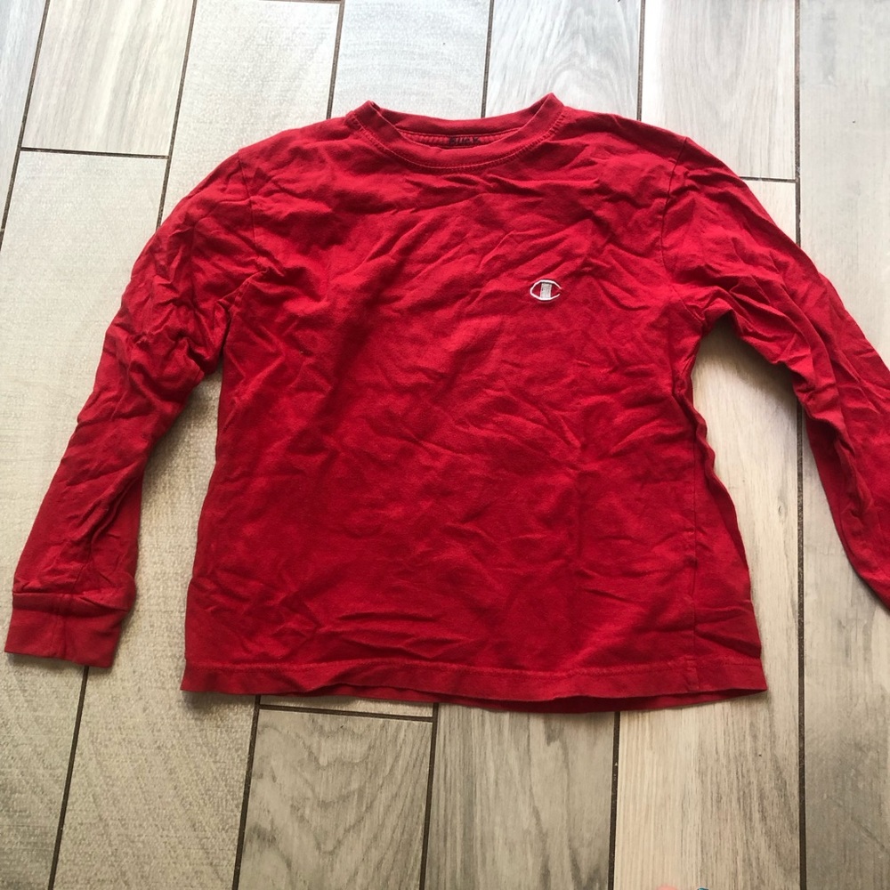 Champion boys long sleeve red shirt small